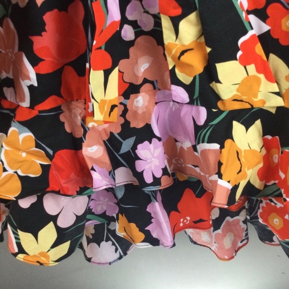 Saylor Ariah Floral Print Tiered Ruffle Tie Waist Mini Dress Size Small - Picture 10 of 12